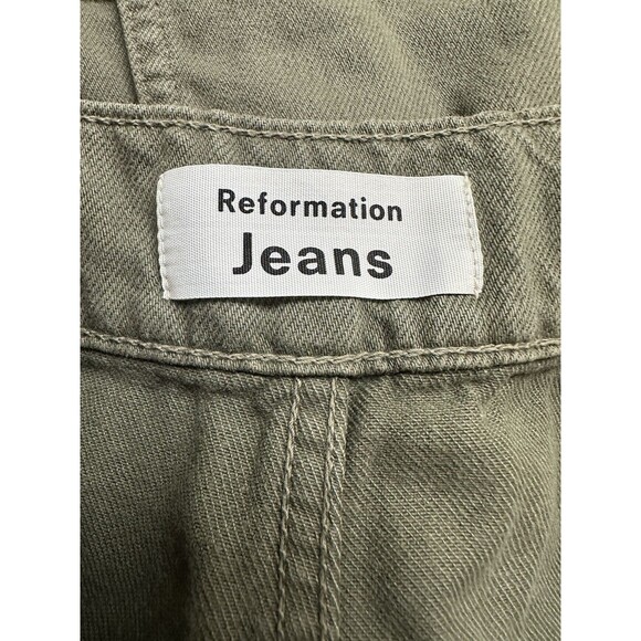 Reformation Size 26  ( 2) Green Twill Mini Skirt - Picture 7 of 7